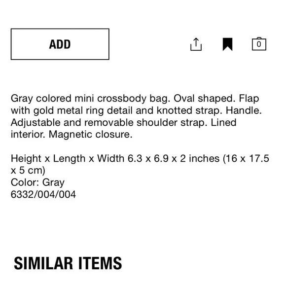 Zara Equestrian gray tassel crossbody bag - Picture 5 of 16